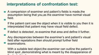 confrontation test|how to document confrontation test.